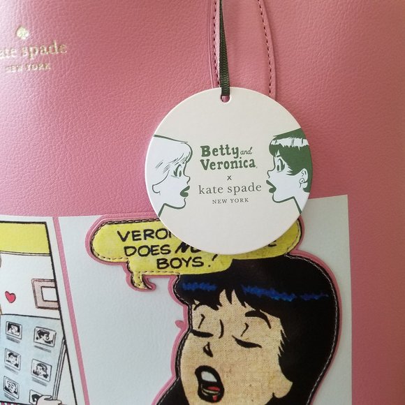 Kate Spade Archie Comics Tote Pink Multi Reversibl - Picture 8 of 9